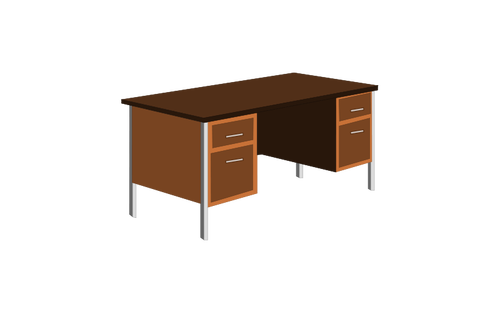 Office desk vector clip art