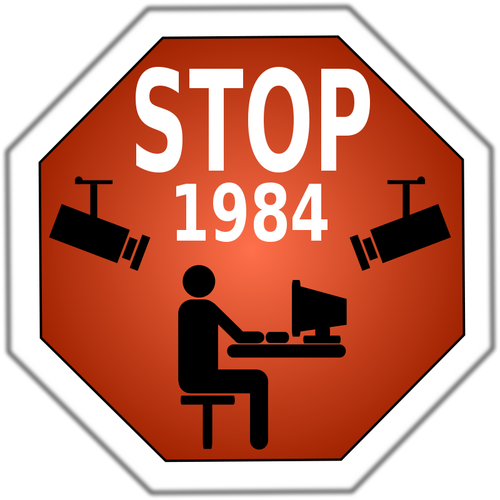 Stop 1984 vector image