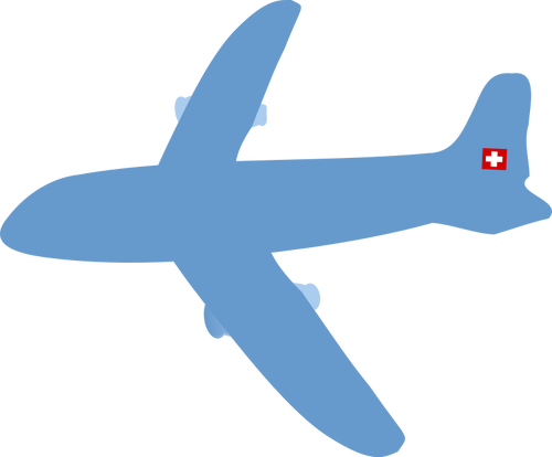 Swiss airplane vector