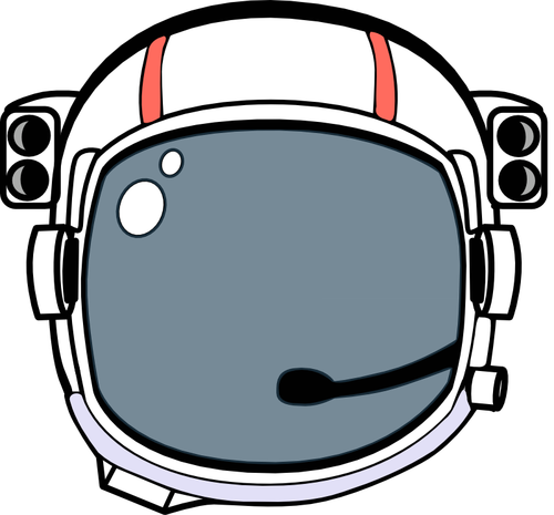 宇宙飛行士のヘルメットのベクトル図