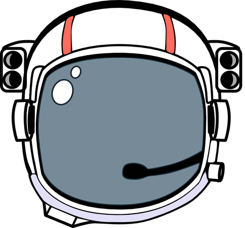 Astronot kask vektör çizim