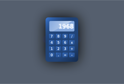 Blauwe rekenmachine
