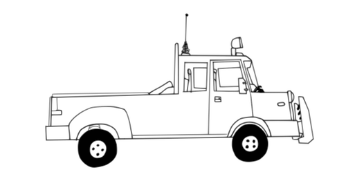 Truck vector drawing