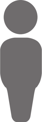 Vektor-Illustration der einfache Mann oder Person Silhouette-Symbol