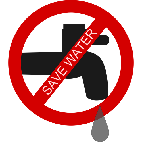 Spara vatten logotypen vektorbild