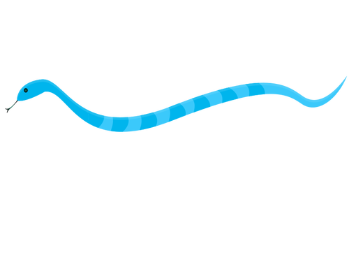 Blue snake vector image