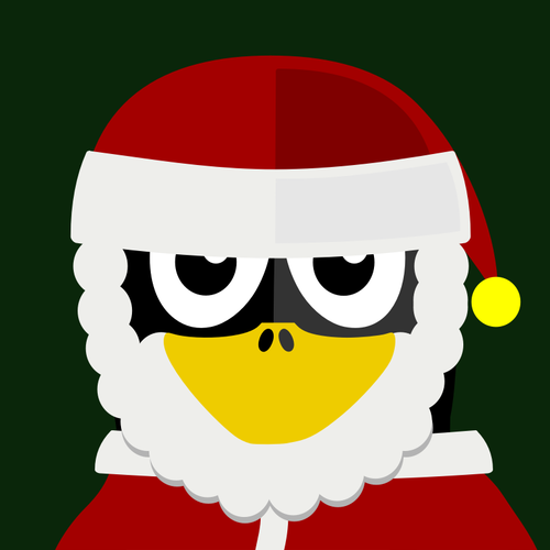 Santa pinguïn vector afbeelding