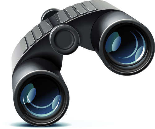 Vector illustration of photorealistic binoculars