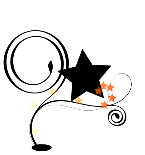 Stjärnor och blomstra design illustration