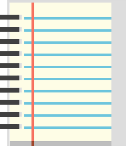 Gráficos vetoriais de caderno com espiral