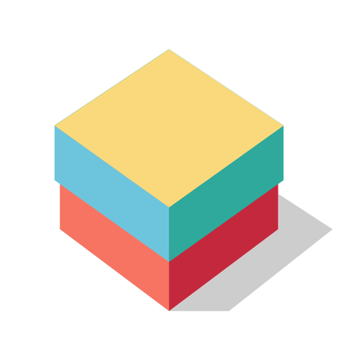 Vector image of a color box