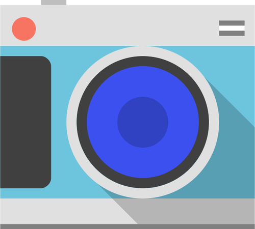 Pastel colored camera vector image