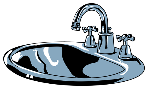 Bathroom sink vector image