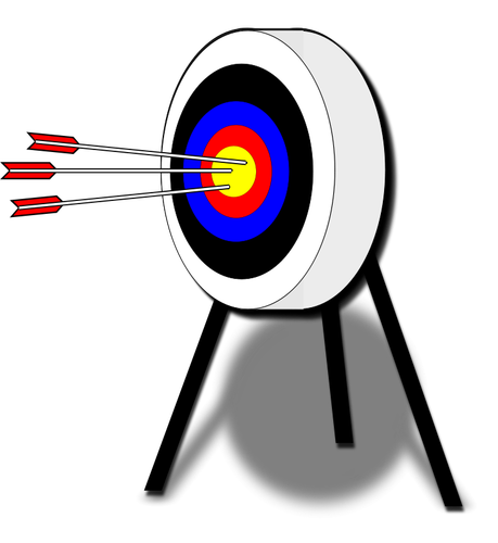Image vectorielle des objectifs avec des flèches