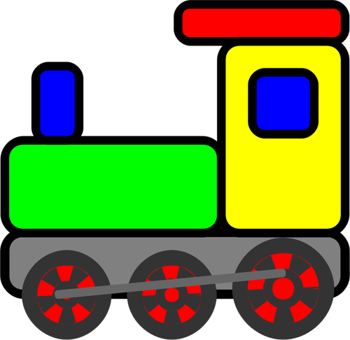 Colorful toy train vector clip art