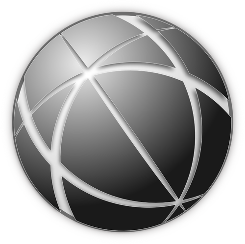 בתמונה וקטורית סמל של גלובוס אפור