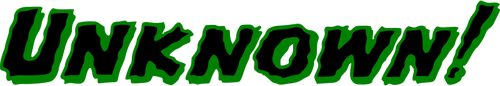 Zelené a černé Neznámý znak vektorový obrázek