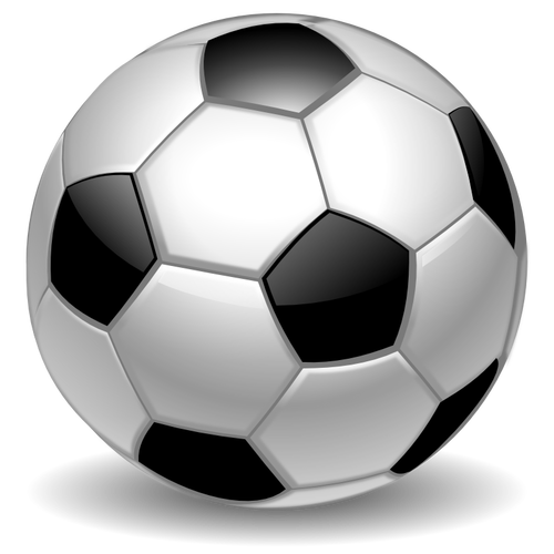 Football avec blancs hexagones et pentagones noirs des graphiques vectoriels