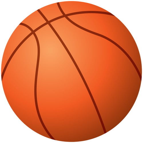 Vector drawing of a basketball ball