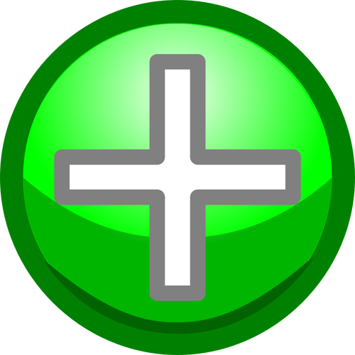Зеленый плюс символ