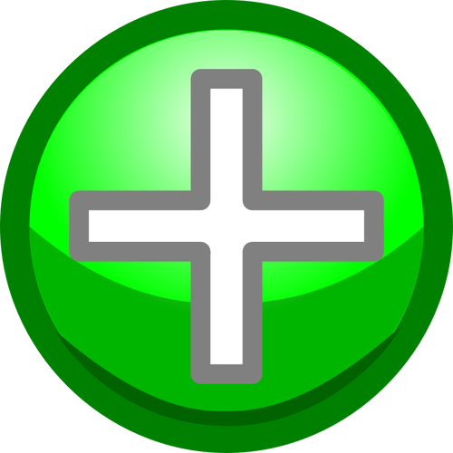 Zielony plus symbol