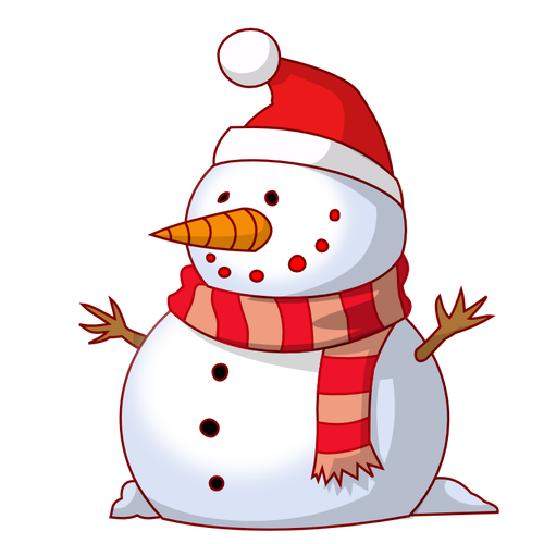 snowman clipart vector