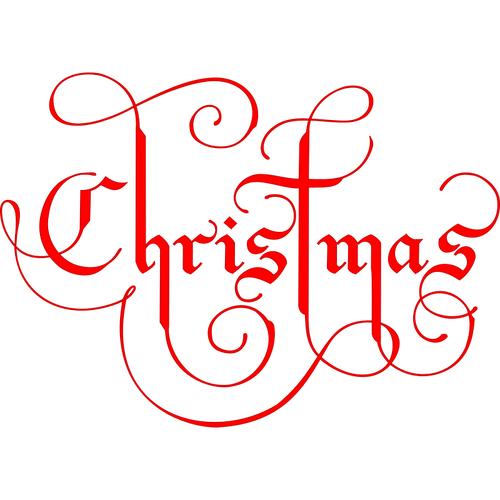 Christmas text vector image