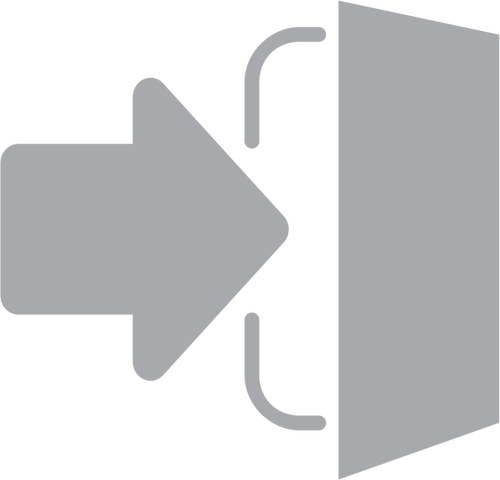 Grayscale exit icon vector image