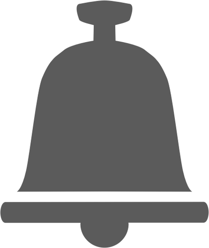 Grayscale bell icon vector image