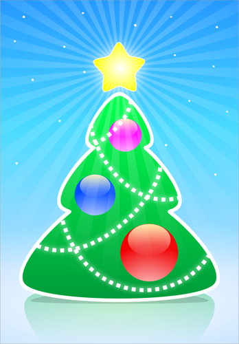 Árbol de Navidad de dibujos animados vector ilustración