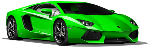 Grön Lamborghini vektorgrafik