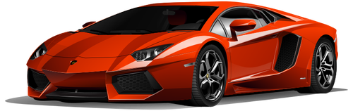 Dibujo vectorial de Lamborghini rojo