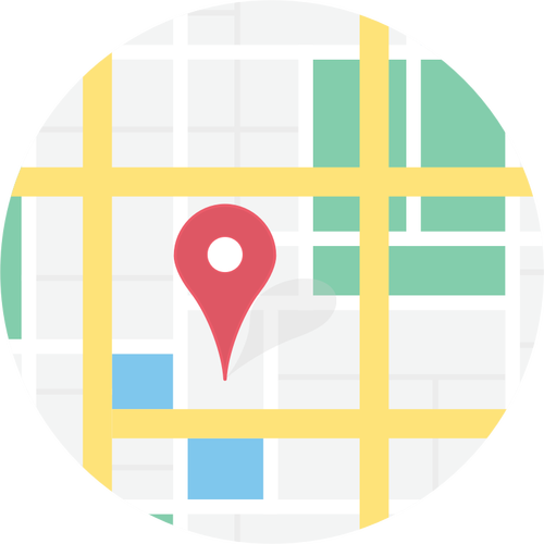 Vector clip art of location on map sign