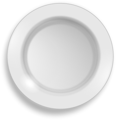 Vector clip art of empty white plate