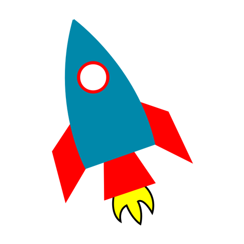 Cartoon space rocket vector image