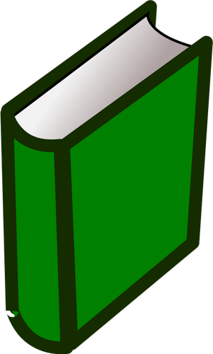 Green hardback book clip art