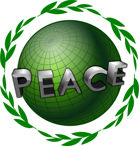 Ilustração em vetor globo paz