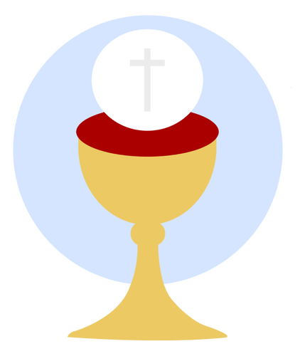 Kristna kopp välsignelse vektorbild