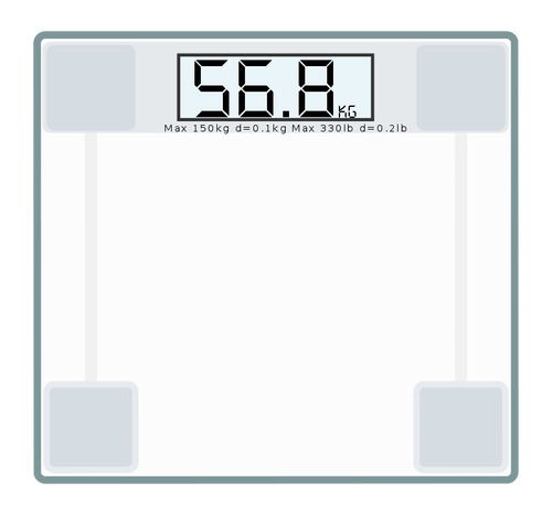 Digital weight scale vector image