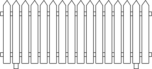 Fence thin line vector drawing