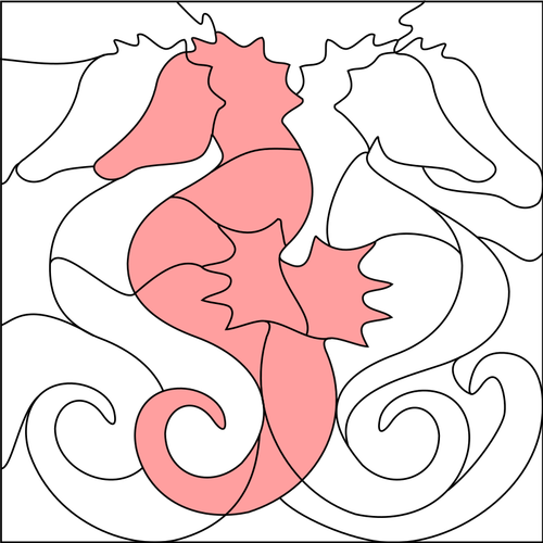 रंगीन seahorse