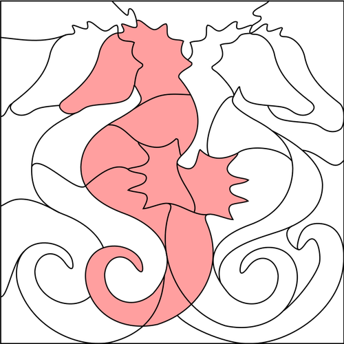 Färgade seahorse