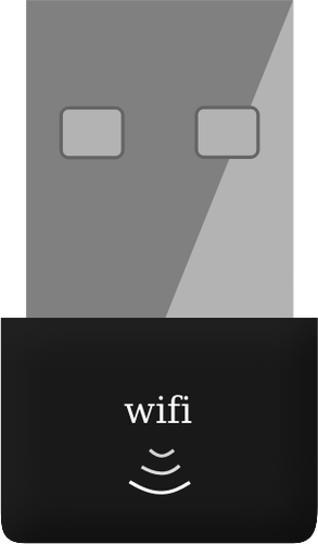 USB Wi-Fi एडेप्टर वेक्टर छवि