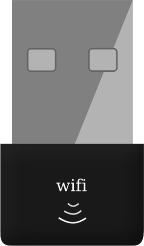 USB Wi-Fi アダプター ベクトル画像