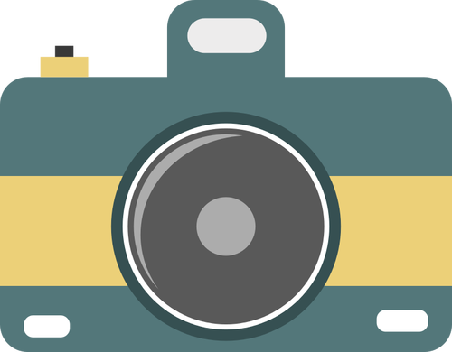 Plochý fotoaparát ikona vektorový obrázek