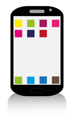 Färgstark smartphone vektor mage