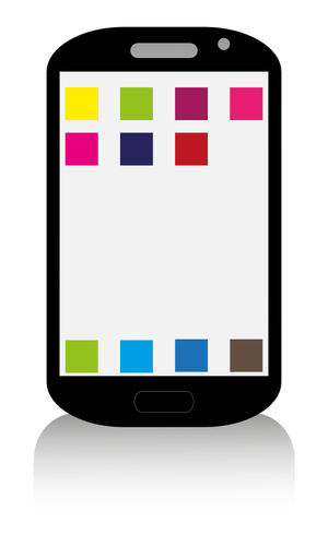 Colorful smartphone vector mage