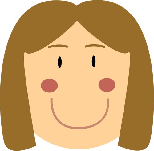 Vector de dibujo de la sonriente mujer avatar