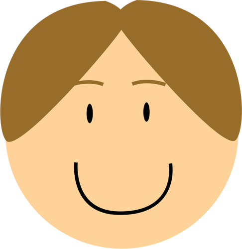 Cartoon smiling boy head vector image