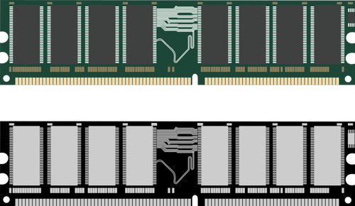 RAM memory card vector image